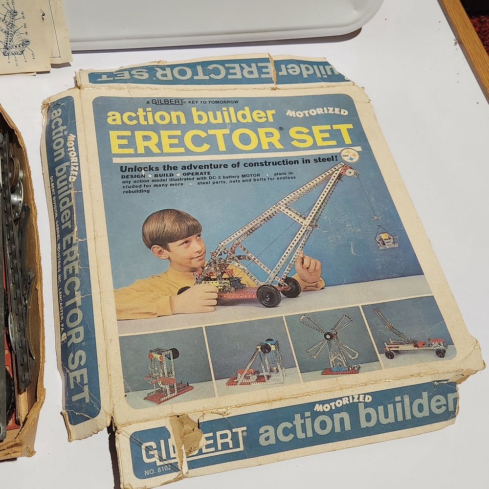 Vintage Gilbert Action Builder Motorized Erector Set